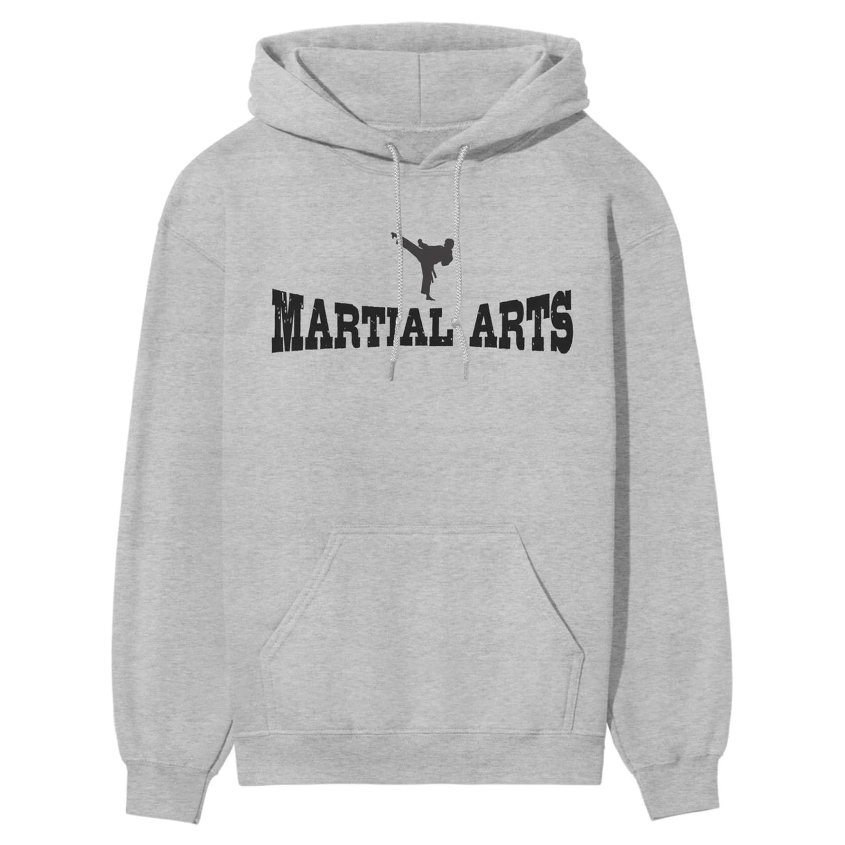 Basic Martial Arts with Martial Artist Icon on a Hoodie with a Black Graphic