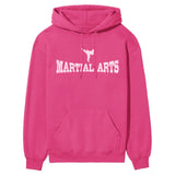 Basic Martial Arts with Martial Artist Icon on a Hoodie with a White Graphic