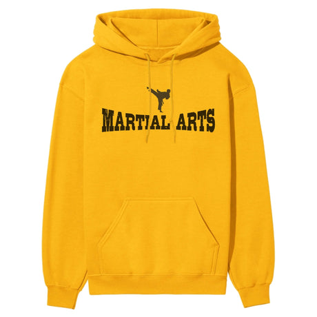 Basic Martial Arts with Martial Artist Icon on a Hoodie with a Black Graphic