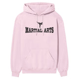 Basic Martial Arts with Martial Artist Icon on a Hoodie with a Black Graphic