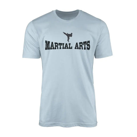 Basic Martial Arts with Martial Artist Icon on a Men's T-Shirt with a Black Graphic