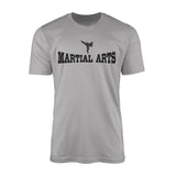 Basic Martial Arts with Martial Artist Icon on a Men's T-Shirt with a Black Graphic