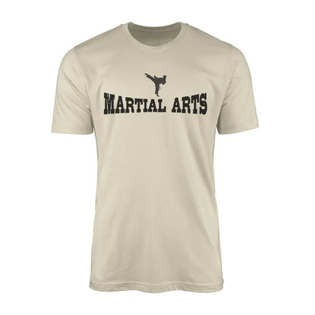 Basic Martial Arts with Martial Artist Icon on a Men's T-Shirt with a Black Graphic