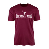 Basic Martial Arts with Martial Artist Icon on a Men's T-Shirt with a White Graphic