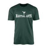 Basic Martial Arts with Martial Artist Icon on a Men's T-Shirt with a White Graphic