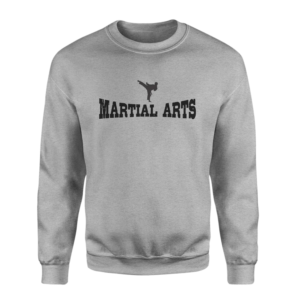 Basic Martial Arts with Martial Artist Icon on a Sweatshirt with a Black Graphic