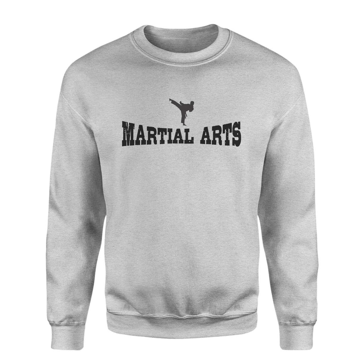 Basic Martial Arts with Martial Artist Icon on a Sweatshirt with a Black Graphic
