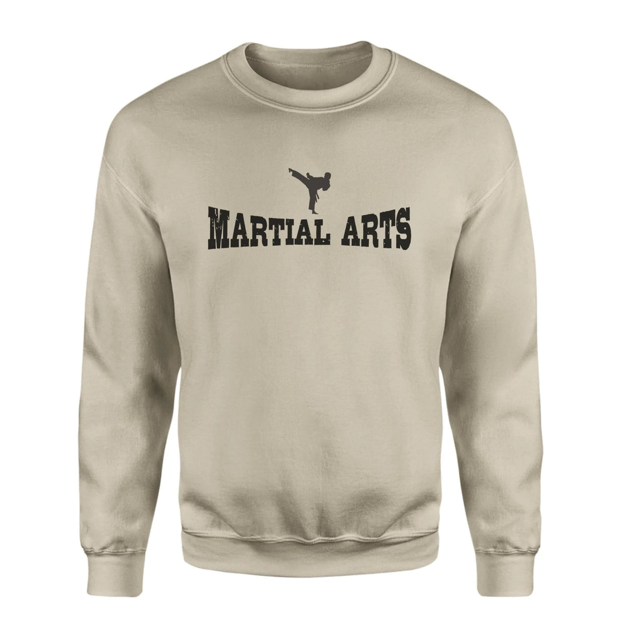 Basic Martial Arts with Martial Artist Icon on a Sweatshirt with a Black Graphic