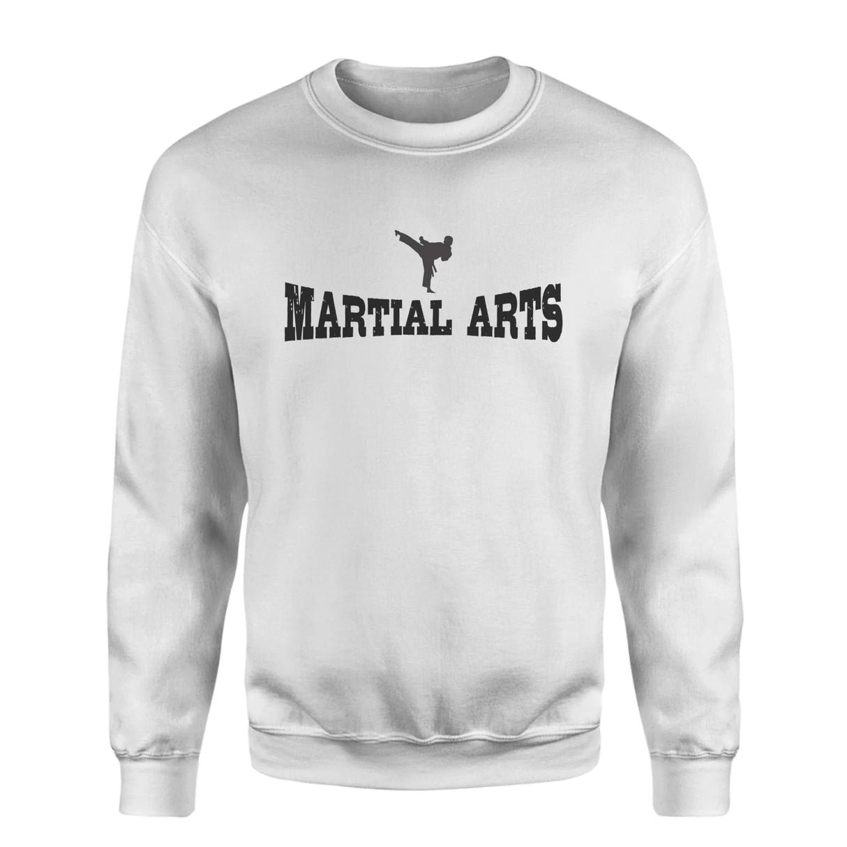 Basic Martial Arts with Martial Artist Icon on a Sweatshirt with a Black Graphic