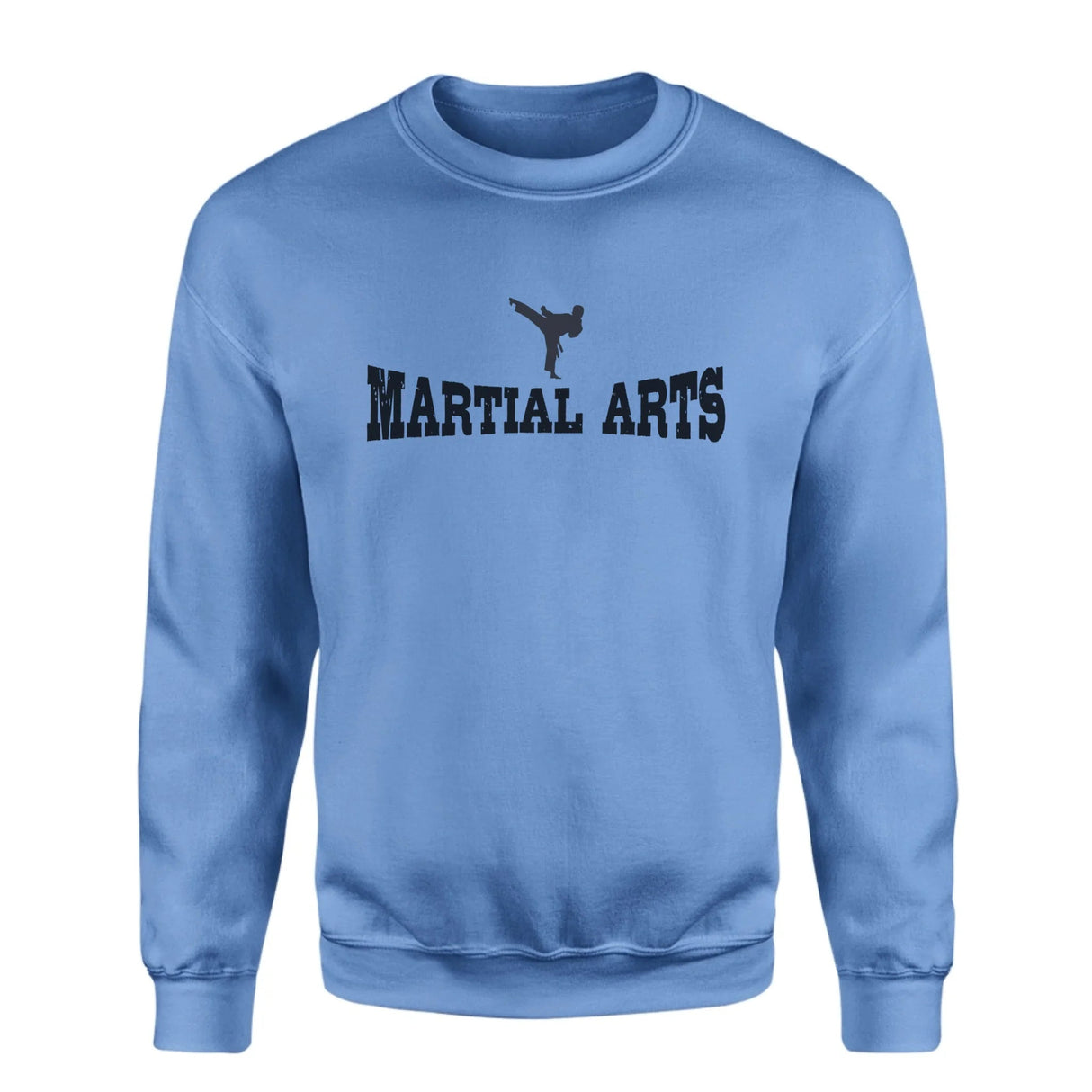 Basic Martial Arts with Martial Artist Icon on a Sweatshirt with a Black Graphic