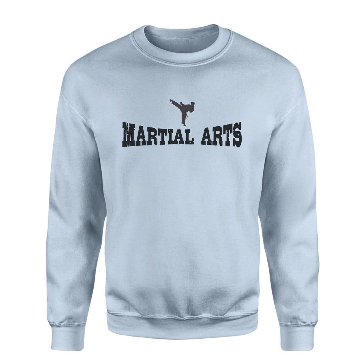 Basic Martial Arts with Martial Artist Icon on a Sweatshirt with a Black Graphic