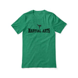 Basic Martial Arts with Martial Artist Icon on a Unisex T-Shirt with a Black Graphic