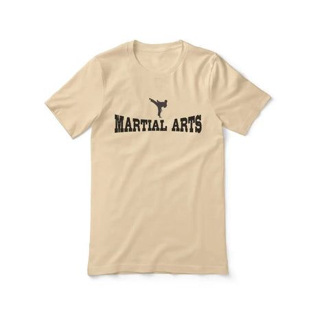 Basic Martial Arts with Martial Artist Icon on a Unisex T-Shirt with a Black Graphic