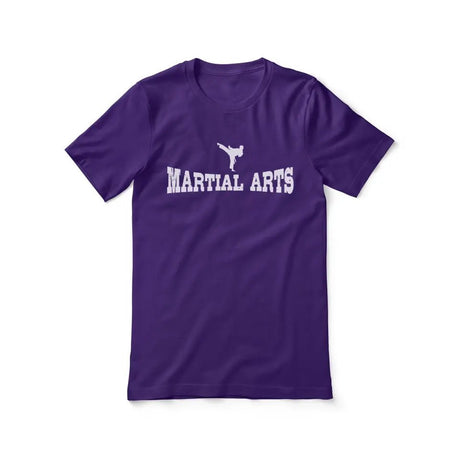 Basic Martial Arts with Martial Artist Icon on a Unisex T-Shirt with a White Graphic