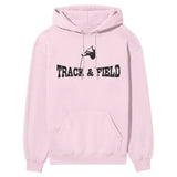 Basic Pole Vault with Pole Vaulter Icon on a Hoodie with a Black Graphic