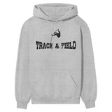 Basic Pole Vault with Pole Vaulter Icon on a Hoodie with a Black Graphic