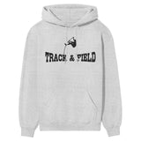 Basic Pole Vault with Pole Vaulter Icon on a Hoodie with a Black Graphic