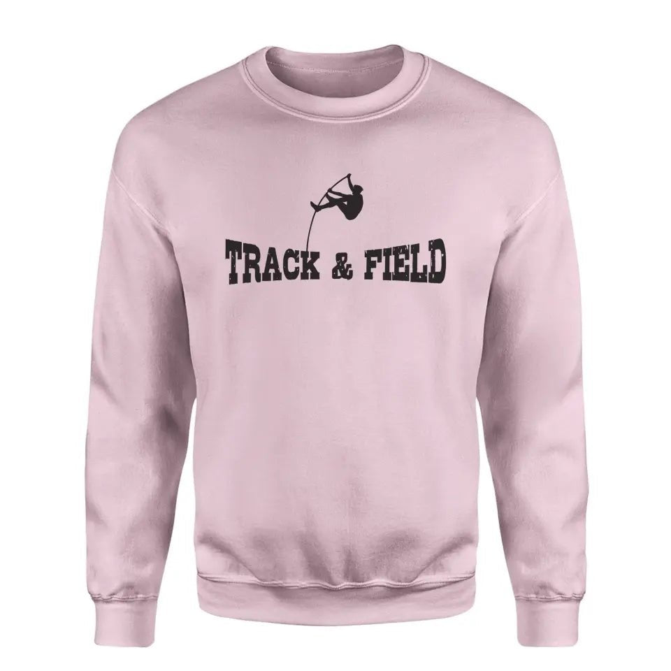 Basic Pole Vault with Pole Vaulter Icon on a Sweatshirt with a Black Graphic