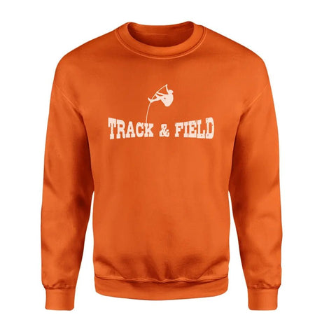 Basic Pole Vault with Pole Vaulter Icon on a Sweatshirt with a White Graphic