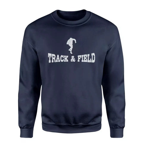 Basic Shot put with Shot putter Icon on a Sweatshirt with a White Graphic