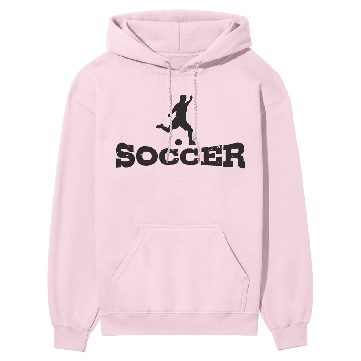 Basic Soccer with Soccer Player Icon on a Hoodie with a Black Graphic