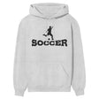 Basic Soccer with Soccer Player Icon on a Hoodie with a Black Graphic