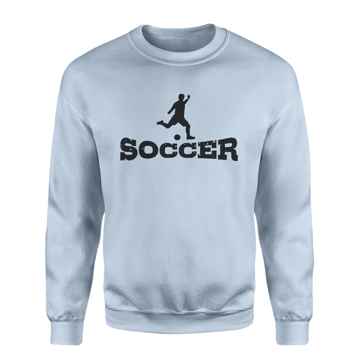 Basic Soccer with Soccer Player Icon on a Sweatshirt with a Black Graphic