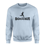 Basic Soccer with Soccer Player Icon on a Sweatshirt with a Black Graphic