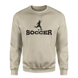 Basic Soccer with Soccer Player Icon on a Sweatshirt with a Black Graphic