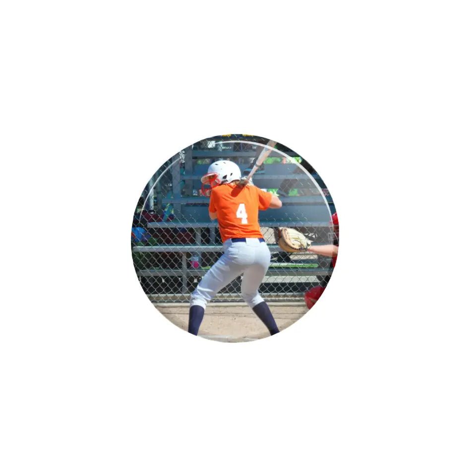 Custom Softball Player Photo on a Button