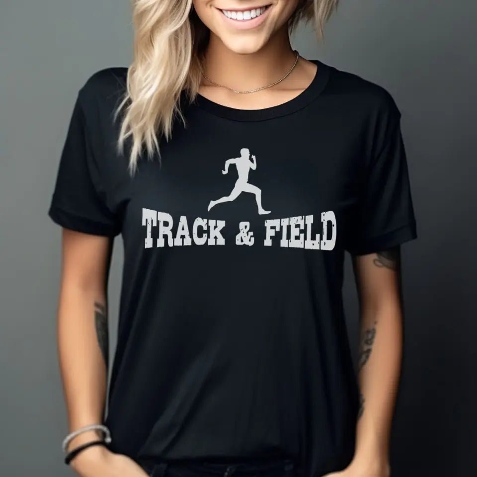 Basic Sprint with Sprinter Icon on a Unisex T-Shirt with a White Graphic