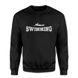 Basic Swimming with Swimmer Icon on a Sweatshirt with a White Graphic