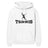 Basic Tennis with Tennis Player Icon on a Hoodie with a Black Graphic