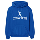 Basic Tennis with Tennis Player Icon on a Hoodie with a White Graphic