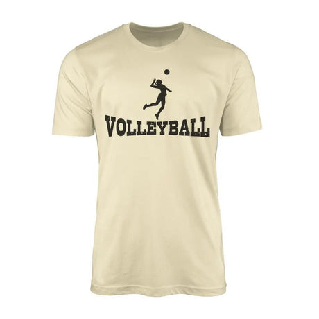 Basic Volleyball with Volleyball Player Icon on a Men's T-Shirt with a Black Graphic