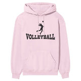 Basic Volleyball with Volleyball Player Icon on a Hoodie with a Black Graphic