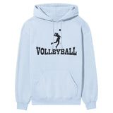 Basic Volleyball with Volleyball Player Icon on a Hoodie with a Black Graphic