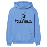 Basic Volleyball with Volleyball Player Icon on a Hoodie with a Black Graphic