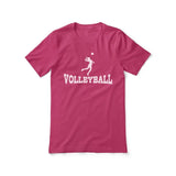 Basic Volleyball with Volleyball Player Icon on a Unisex T-Shirt with a White Graphic