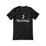 Basic Volleyball with Volleyball Player Icon on a Unisex T-Shirt with a White Graphic