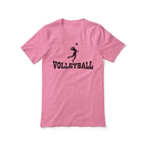 Basic Volleyball with Volleyball Player Icon on a Unisex T-Shirt with a Black Graphic